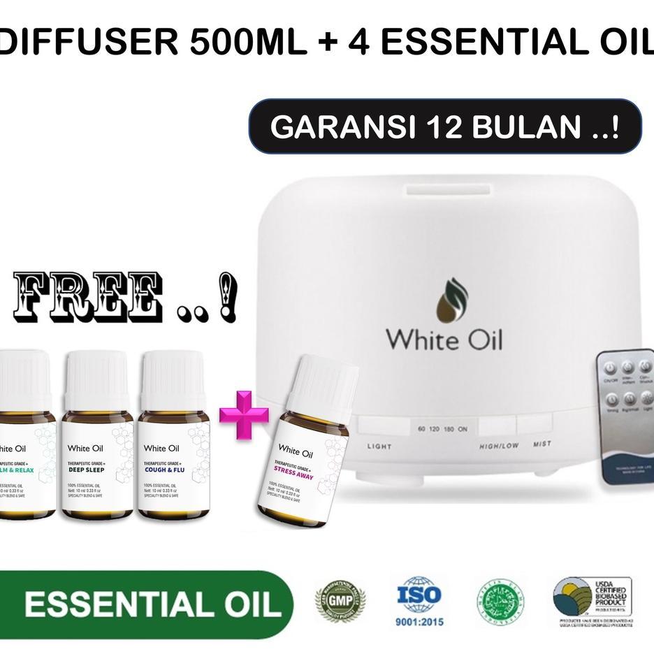 Diffuser 500Ml Free 4 Essential Oil By White Oil