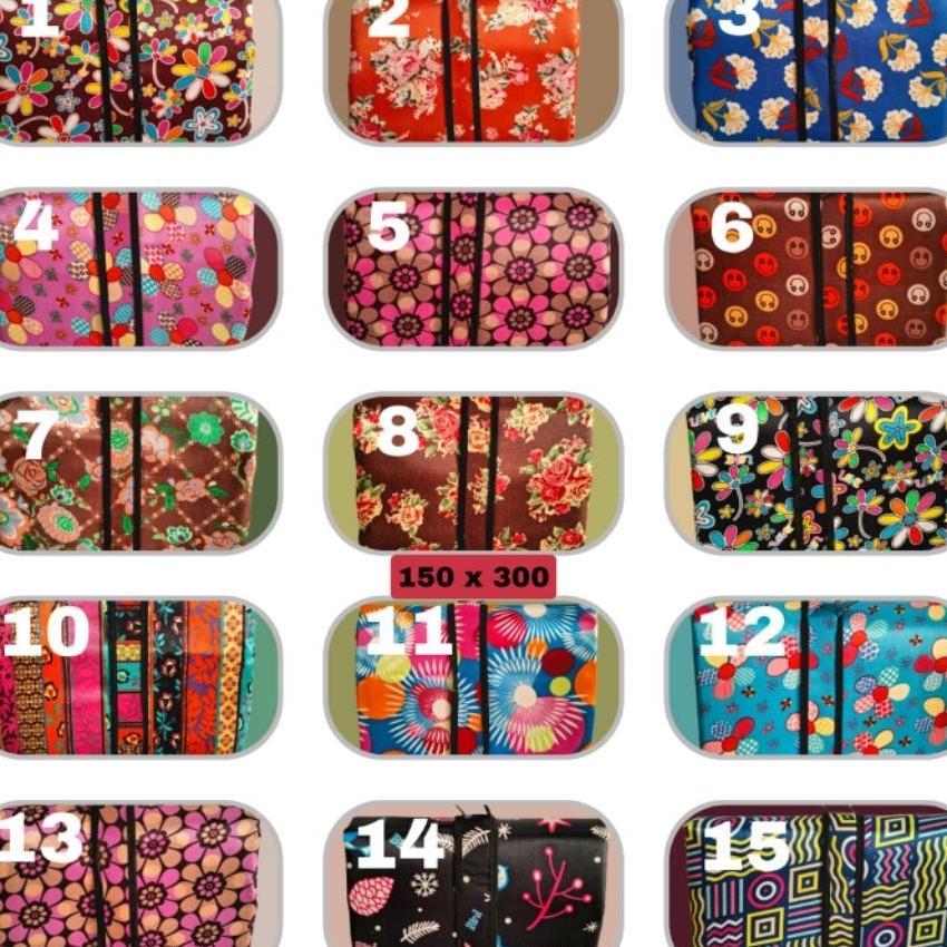 Tikar Lipat Mikrosatin Karpet Piknik 150 X 300