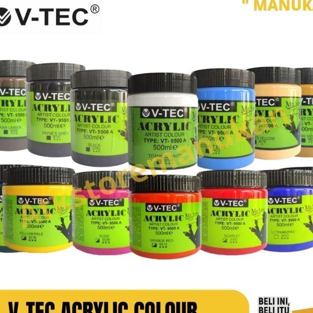 V Tec Cat Akrilik 500 Ml Acrylic Paint Colour Vt-9500 A Vt-9500A