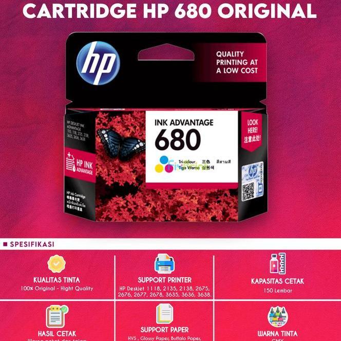 680 Ink Cartridge Tinta Printer 2135 1115 2676 3635