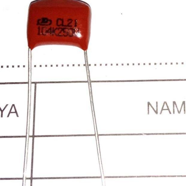 104J250V 104 250 MILAR MYLAR CAPACITOR 100NF 250VOL D'90