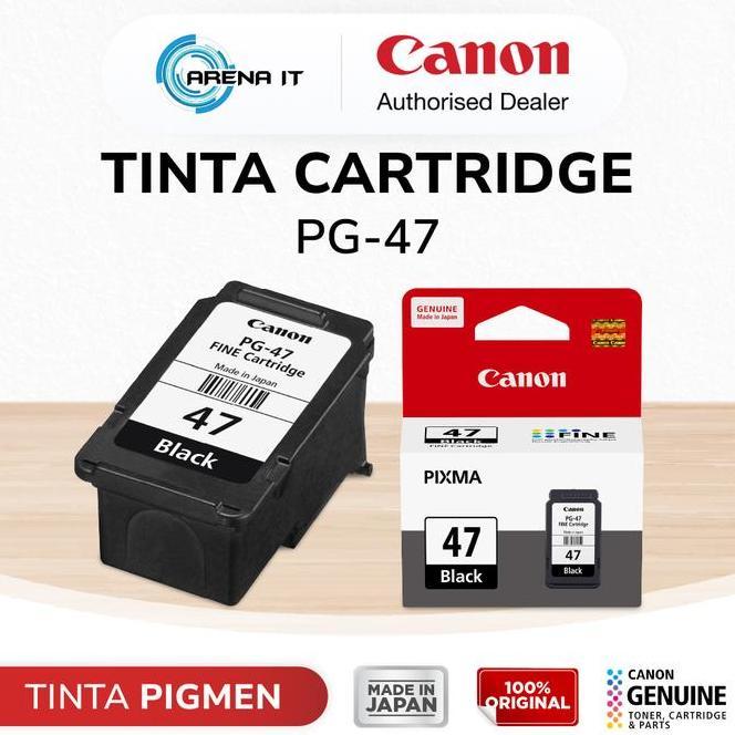 Tinta Canon 47 Bla Pg47 Tinta Canon E410 E470 E3170 E470 E4570 Tinta Cartridge Katrid