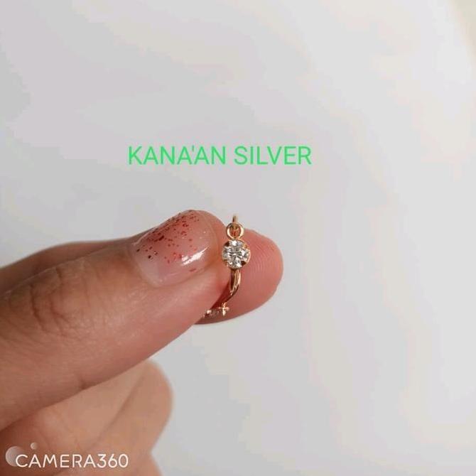 Anting kenip bayi anak mata 1 putih