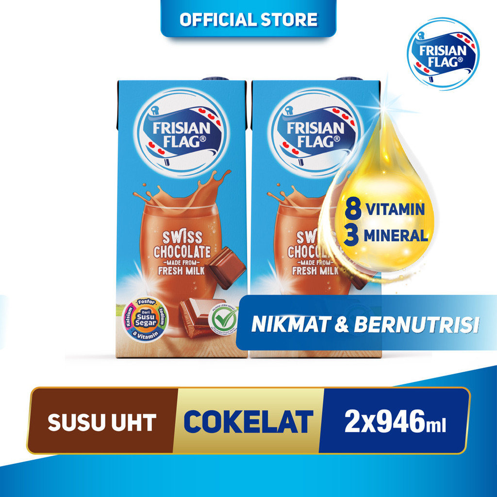 Frisian Flag Family UHT Swiss Chocolate 946 ml x 2 pcs