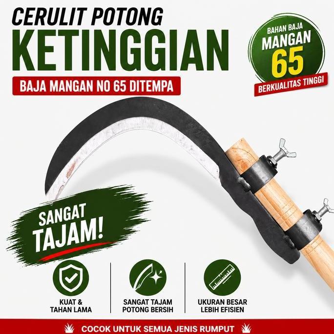Robybrambang19  - Pisau sikat pinang terbuat dari baja mangan berkualitas Memotong Rumput Air dan Da