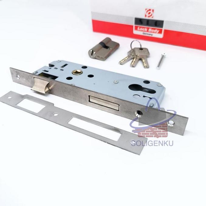 Soligen Body Kunci Soligen Tipe 2300S SLG Germany Lock Case Bahan Stainless Steel 23,8cm x 6,5cm Den