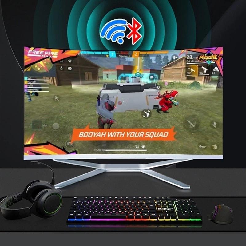 Lenovo Komputer All In One Pc Full Set Baru 2026Curved Display Premium Cpu Intel Core I5/I7 Ram 16G 