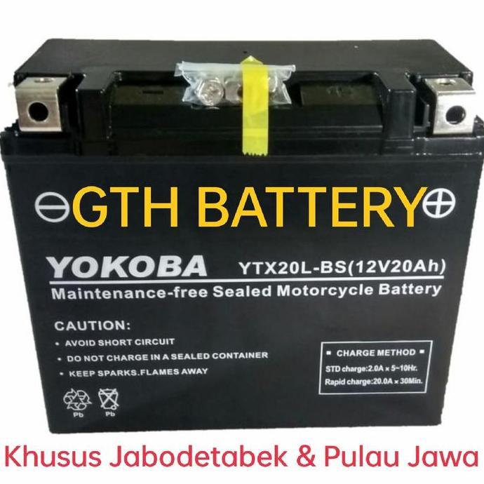 triyaostore - Aki Yokoba YTX20LBS Aki Motor Diskon