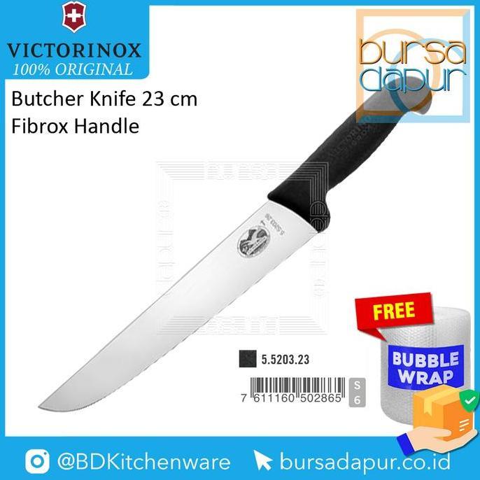 Victorinox Butcher's Knife 23 cm Black Fibrox Handle (5.5203.23)