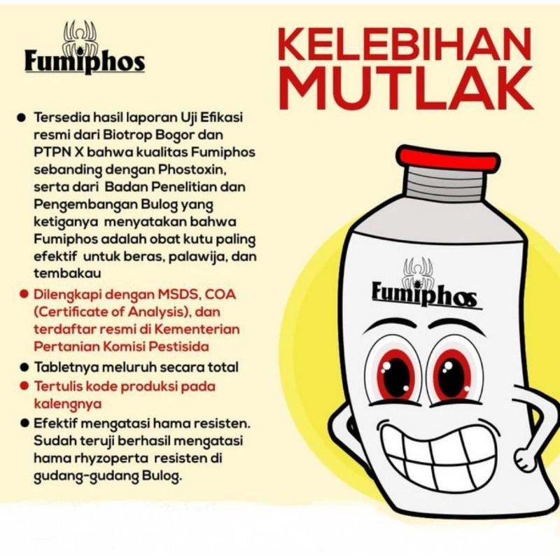 Fumiphos  Obat Anti Kutu Beras Kutu Hama Insektisida Fumigasi  Original
