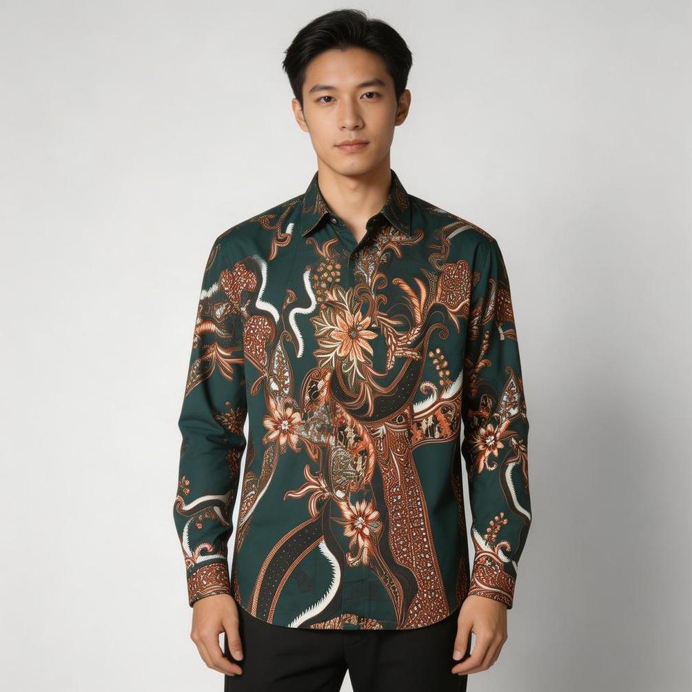 RICARDO Collection kemeja batik pria lengan panjang