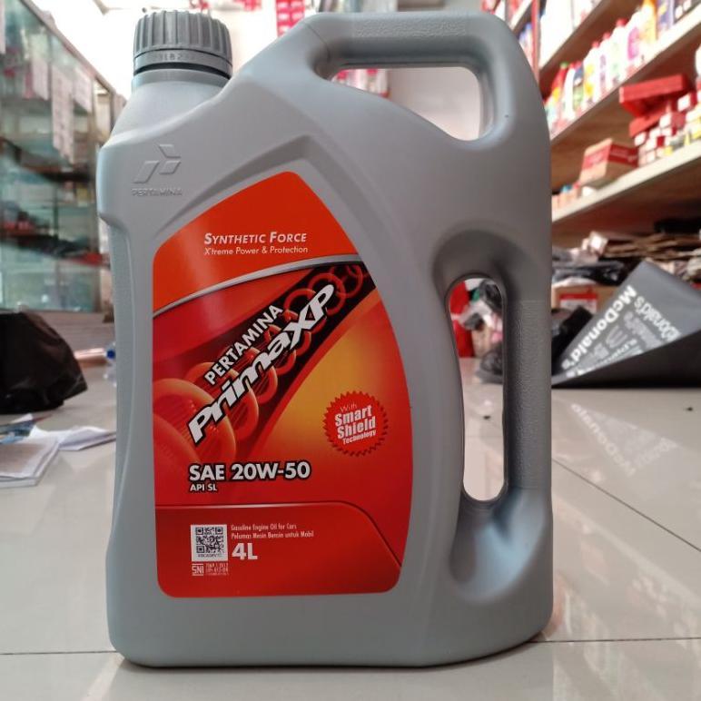NEW OLI MESIN MOBIL PRIMA XP 20w-50 4LITER [terbaik][terlaris]