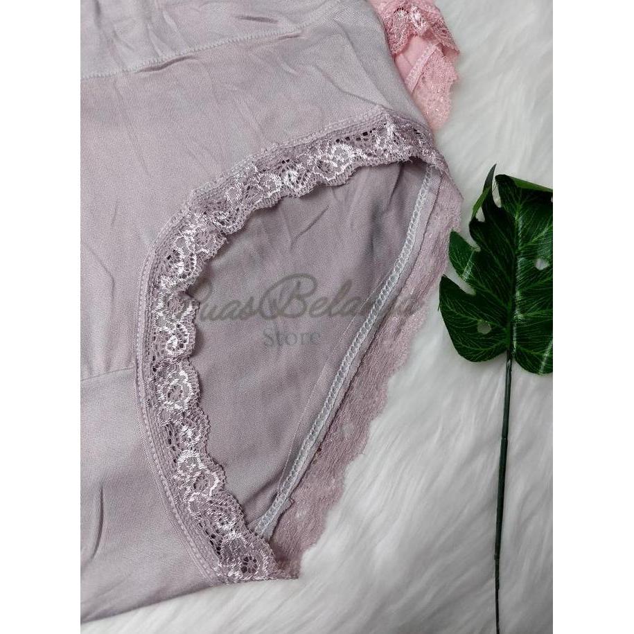 Celana Dalam Wanita Polos Renda Brukat Fit to XL CD Wanita Katun Renda