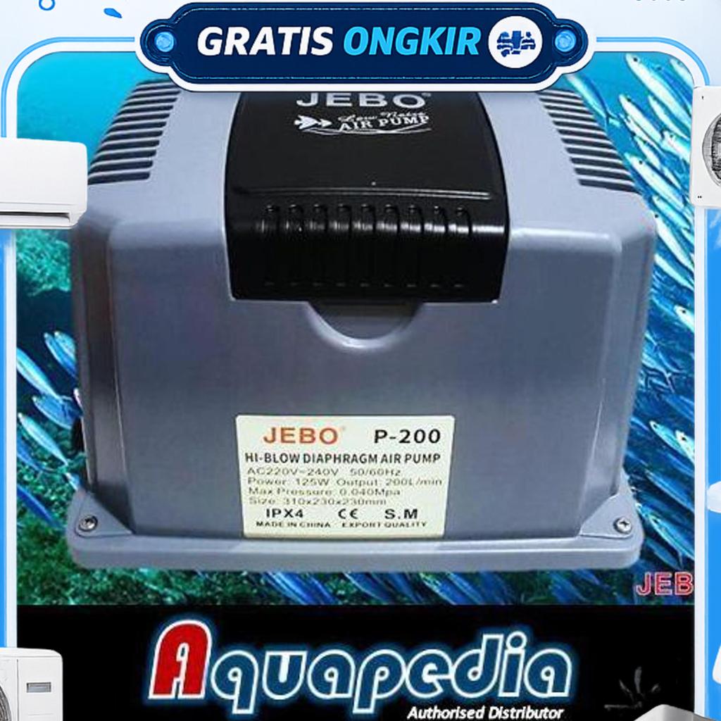 Jebo P-200 Pompa Udara Aquarium/Kolam/Limbah Air Blower P200