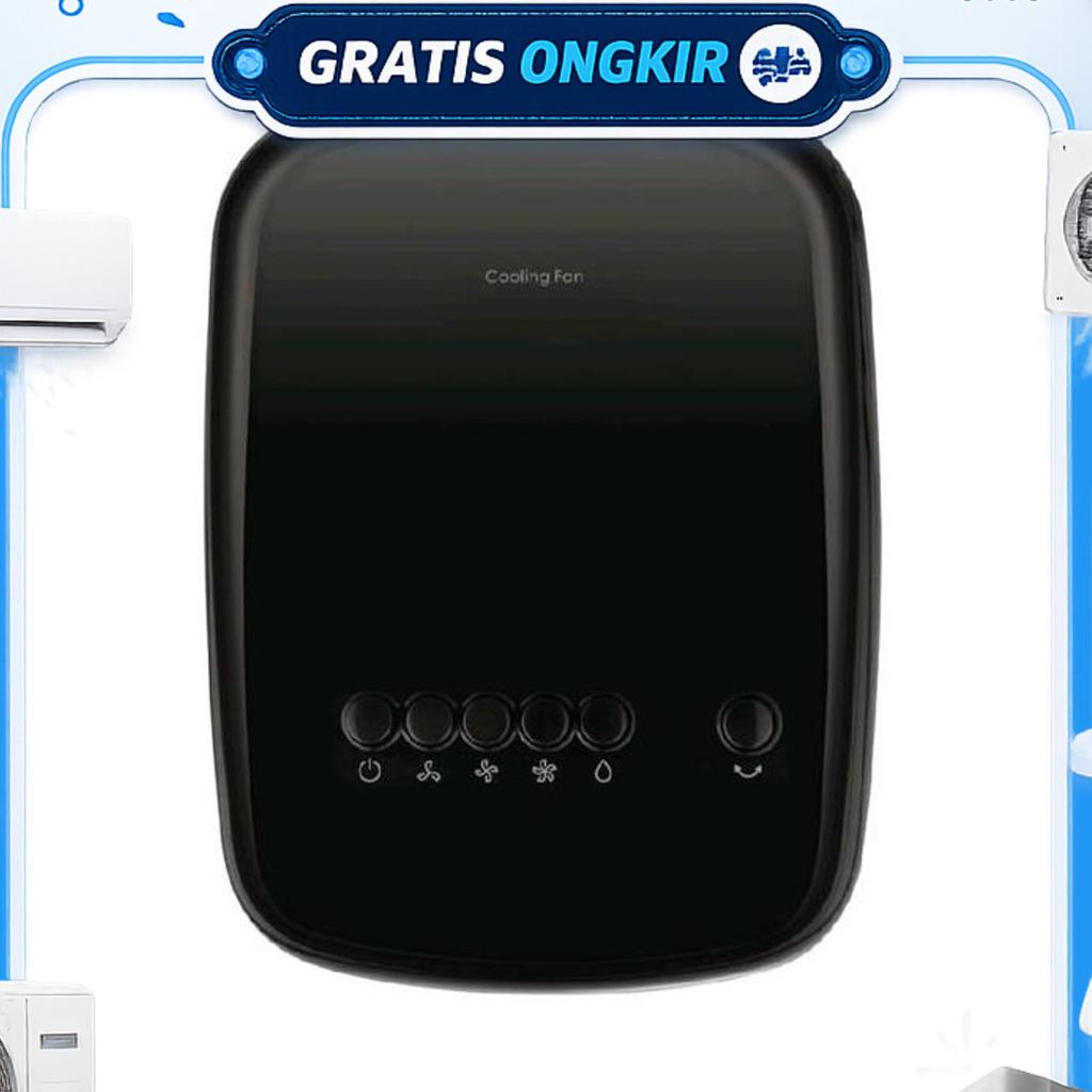 Midea Ac100-10Ub Air Cooler Tower Fan Penyejuk Udara 5 Liter 45W Tanpa Remot Hitam