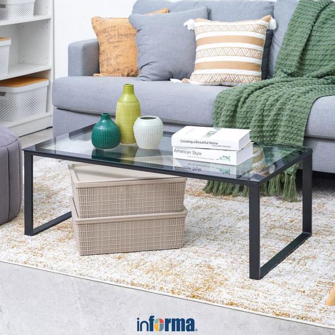 Informa Tinka Meja Tamu - Hitam Meja Ruang Keluarga Meja Sofa Majalah Kopi Baca
