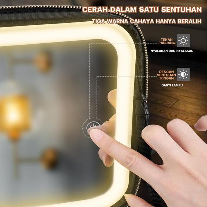 [Ready Stock] Tempat make up tas kosmetik make up kotak make up kosmetik tempat make up LED Makeupar