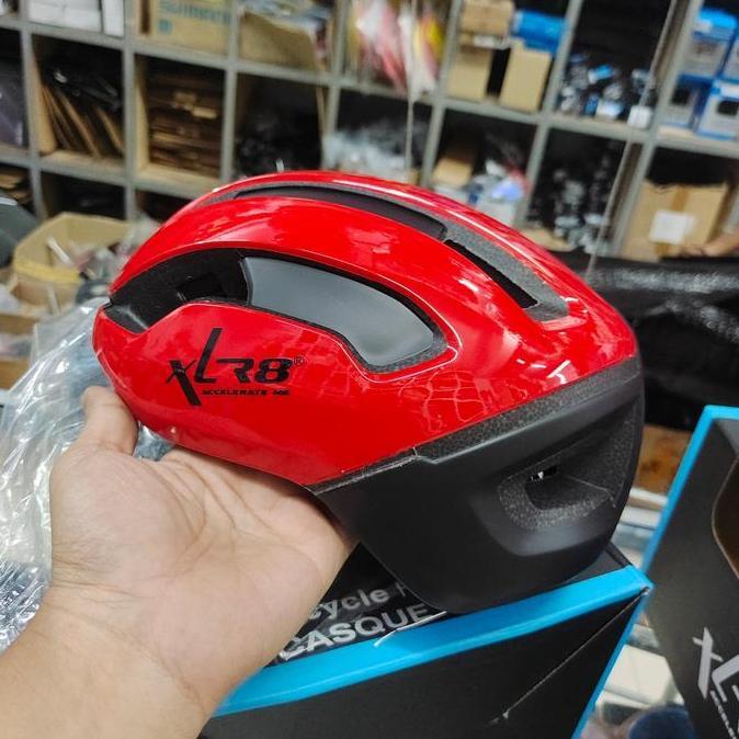 Helm Roadbike XLR8 Type #2 Red Black