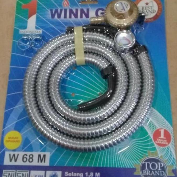 selang gas regulator paket regulator gas selang flexible win gas