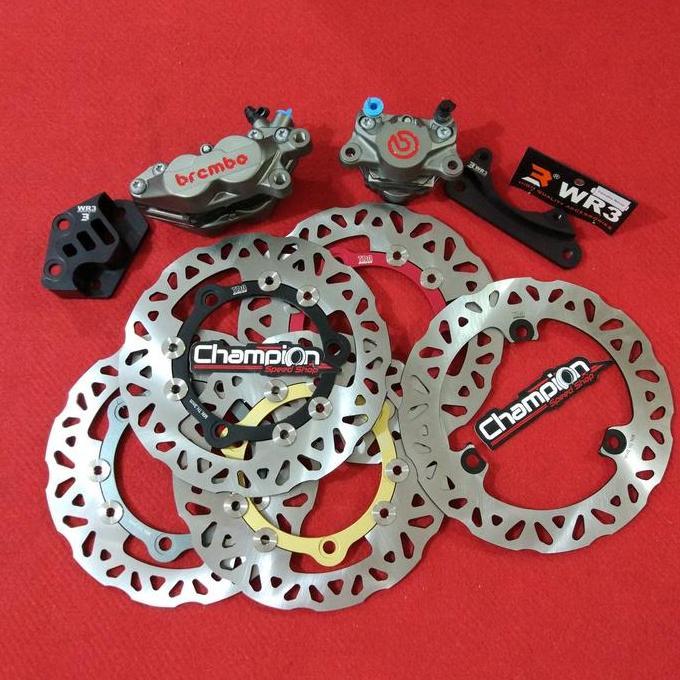 Paket 1 Set Braket Kaliper Depan Belakang Brembo Wr3 Tdr Yamaha Nmax