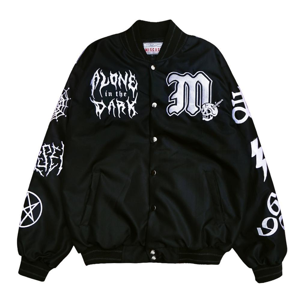 PROMO Miscast Varsity Jaket Vintage Medusa Hitam