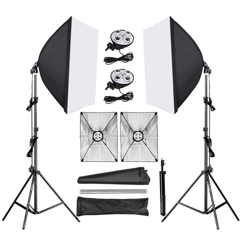 Softbox Set 4 Socket Lighting Studio