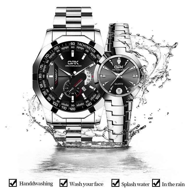RECOMMENDED OPK Jam Tangan Couple Anti Air Original Rantai Couple Watch Model 8105 8108
