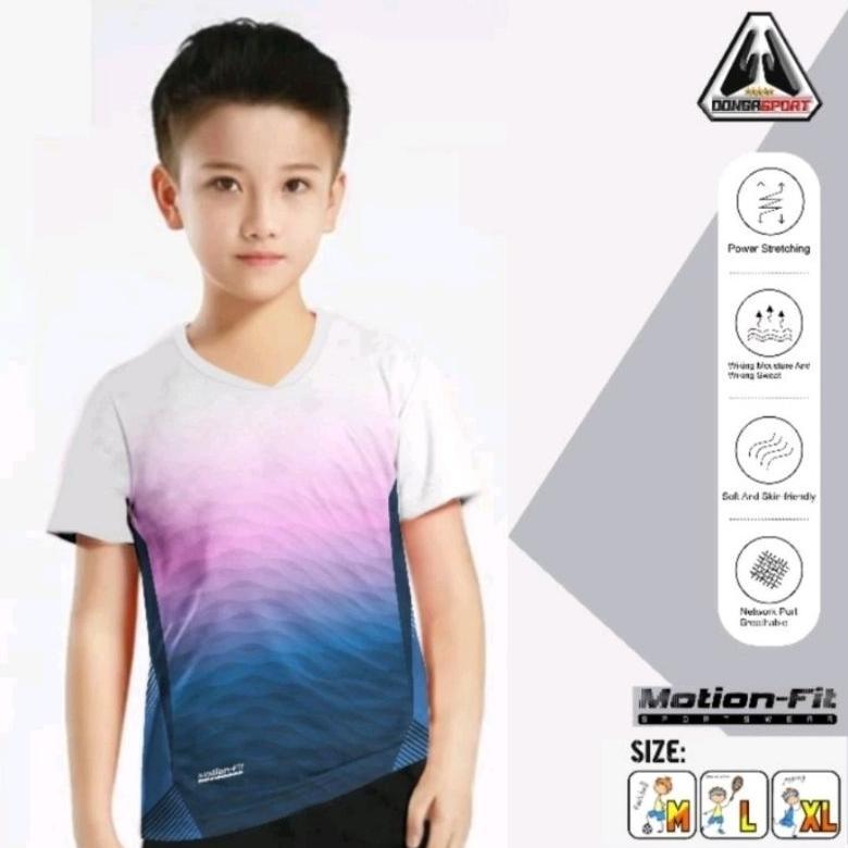 Original Bal-02 Baju Badminton Anak Jersey Bulutangkis Anak Kaos Badminton Anak Premium