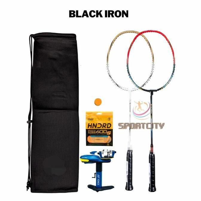 Raket Badminton Black Iron 4U 5U Original