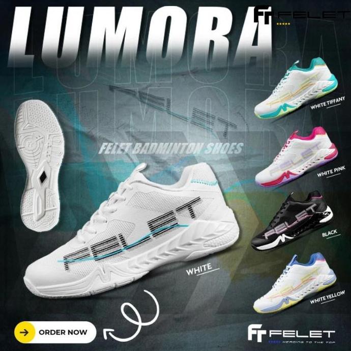 Felet Lumora Badminton Shoes - Sepatu Badminton Original Felet