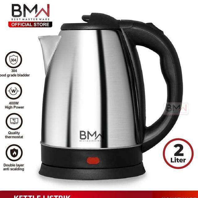 Teko Air Minum Teko Kettle Electric Kapasitas 2L Teko Listrik Stainless Steel Pemanas Air Kettle Bes