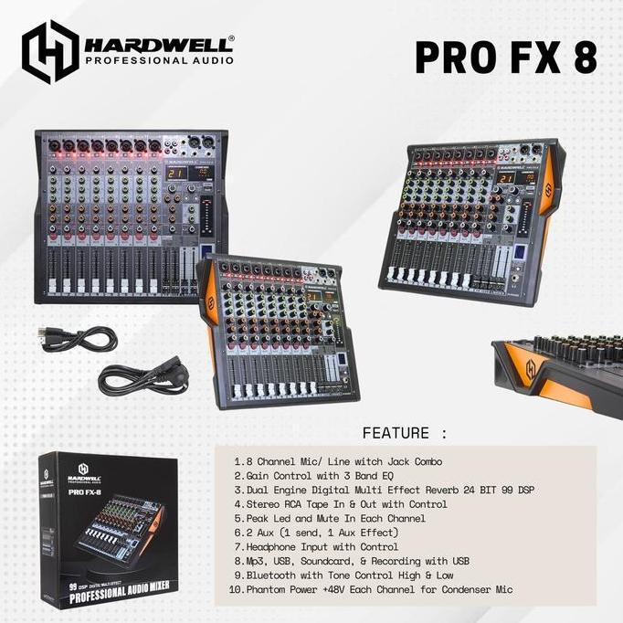 Mixer Hardwell Pro FX8 / ProFX8 / Pro-FX8 Original