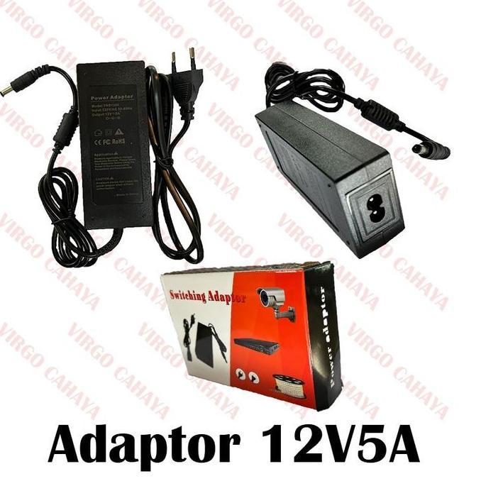 ADAPTOR 12V 5A CCTV (BUAT CAMERA DVR)MURAH BAGUS