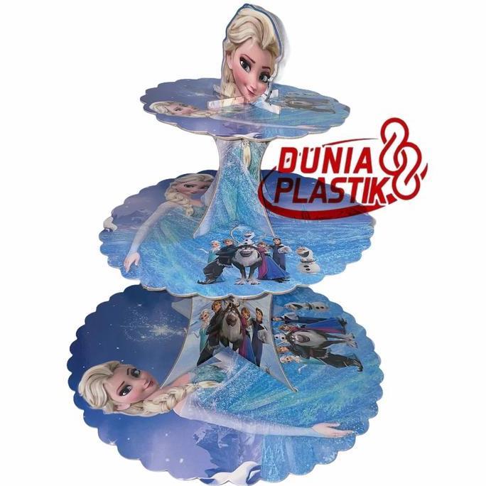 Gotogo- Standing Cake Tempat Kue Cup Agar Cake Cupcake Rias Hiasan Meja 3 Susun 3 Tier Motif Karakte