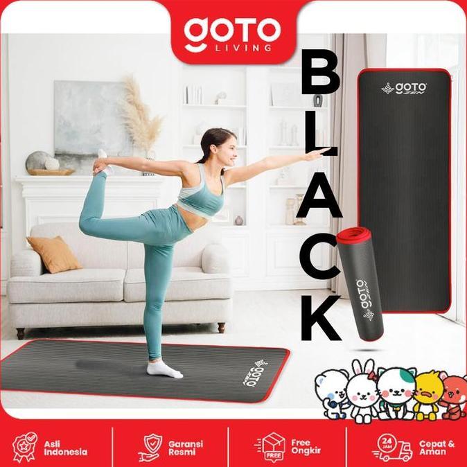 Lansungkirim- Goto Zen Nbr Yoga Mat 8Mm Matras Olahraga Poundfit Anti Slip Tebal