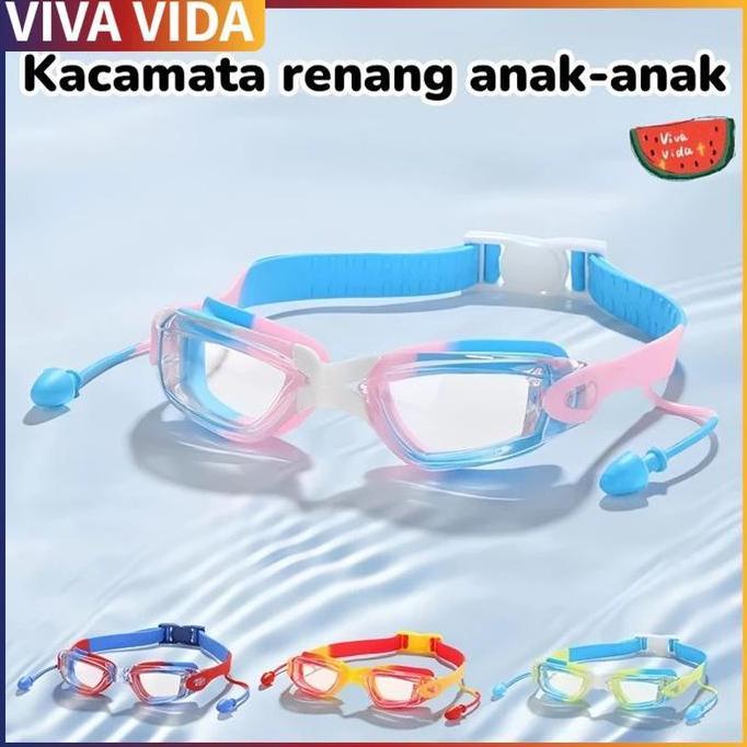 Iraru Shop Kacamata Renang Dengan Karet Silikon Eartip/Kacamata Renang Anak/Kacamata Renang Dewasa