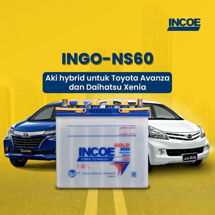 Aki Mobil Avanza Incoe Gold Ns60 Original Dan Terpercaya