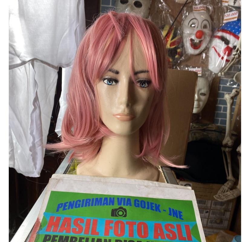 Wig Anya Forger Pink Cosplay Wanita Berkualitas Tinggi