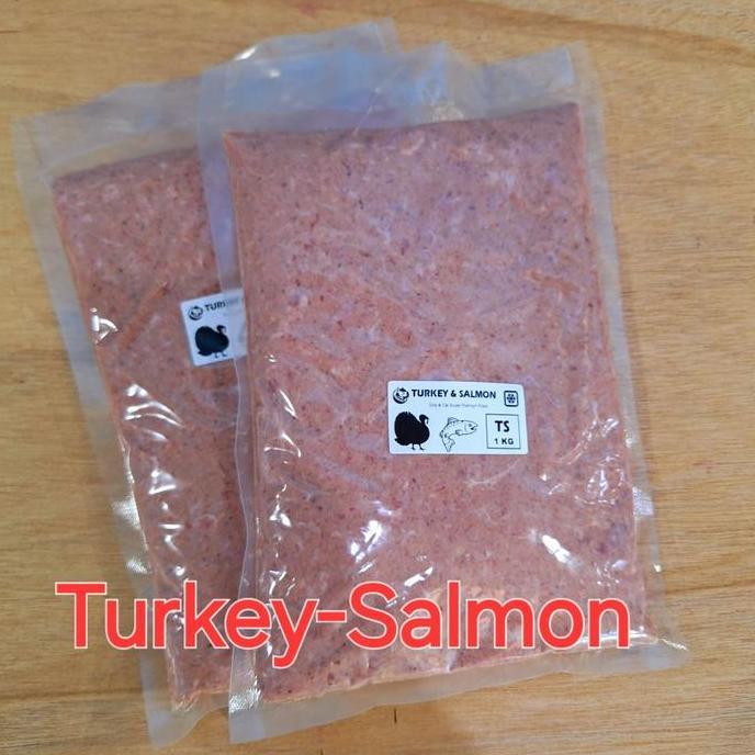 Turkey & Salmon / Kalkun + Ikan Salmon Dog Cat Raw Food Makanan Anjing Kucing new