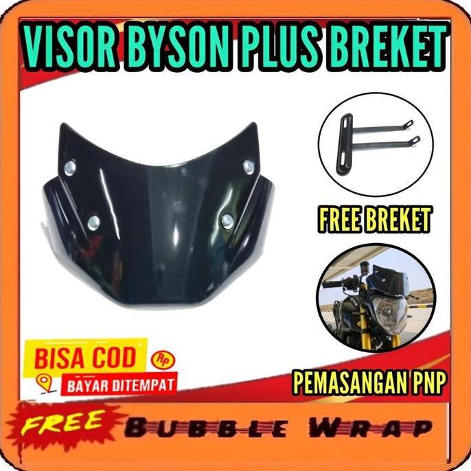 Visor Byson Plus Breket Windshield / Visor / Winsil Motor Yamaha Byson Aksesoris Variasi Motor Tebal