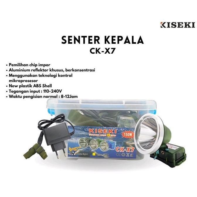 Senter Kepala Selam 150 Watt Super Terang Kiseki X7
