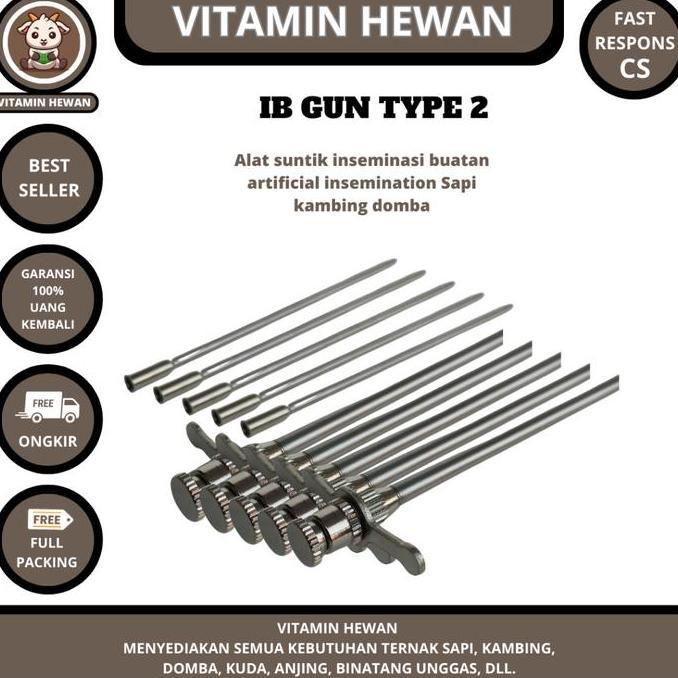 IB GUN SAPI TIPE 2 - GUN IB SAPI - Alat suntik inseminasi buatan artificial insemination Sapi kambin