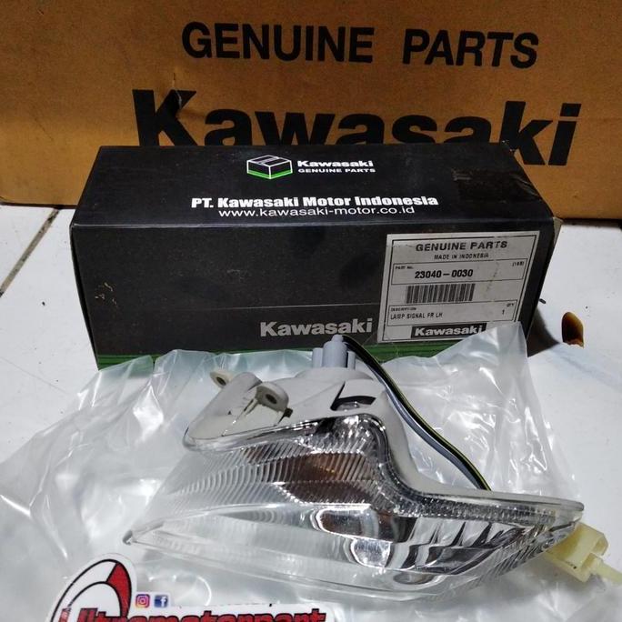 Lamp Signal Left Kaca Mika Sein Depan Sen Depan Kiri Kawasaki Zx130 Zx 130 Original 23040-0030