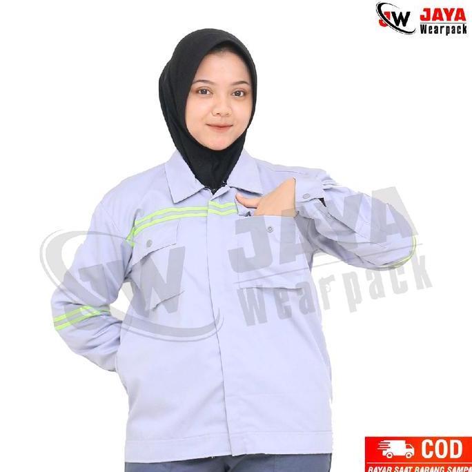 Atasan Wearpack Safety Abu Muda Skotlet Hijau