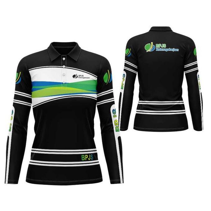 Seragam Baju Bpjs Ketenagakerjaan Jersey Bpjs Kerah Hitam