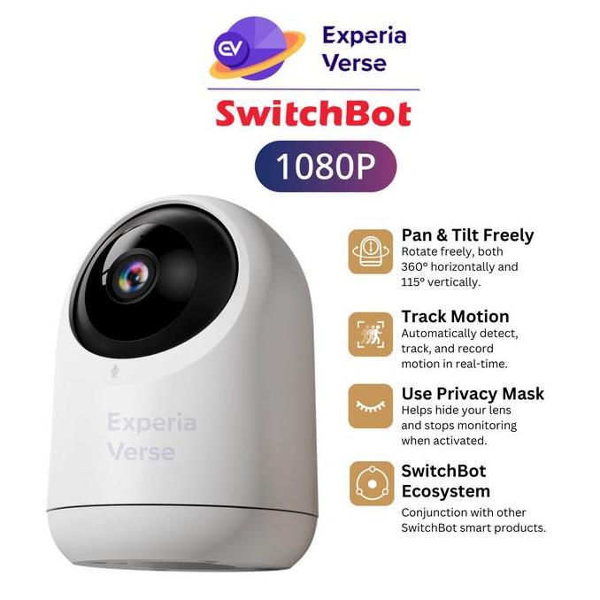 NEW SwitchBot SwitchBot Pan/Tilt Camera CCTV Smart WIFI Auto Tracking_WR1M