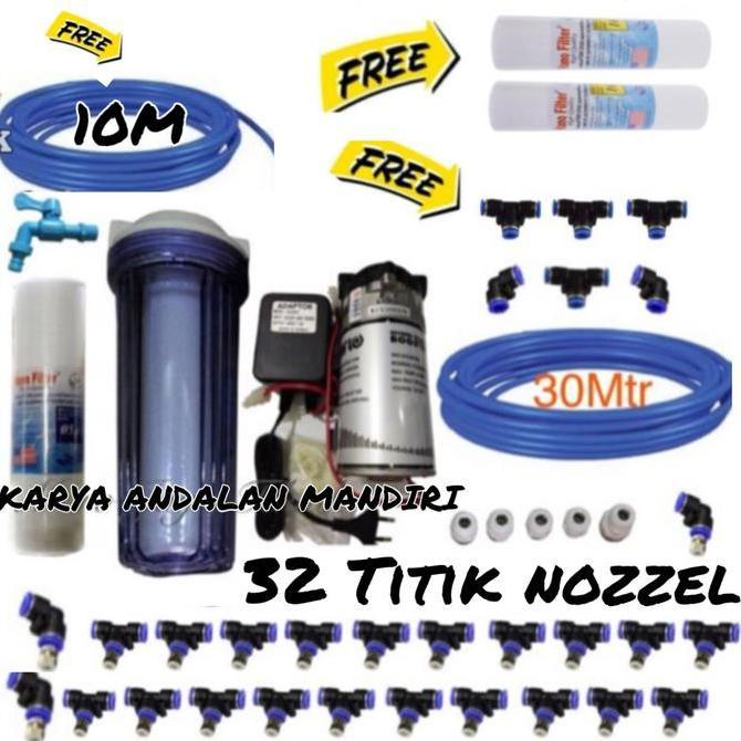 Mesin Kabut Walet Lengkap Set 32 Titik Nozzle Sprayer Misting Kabut