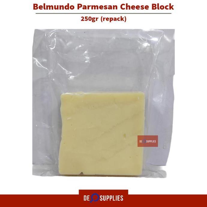Belmundo Parmesan Keju Block 250gr - Parmesan Cheese Block Halal Pasta