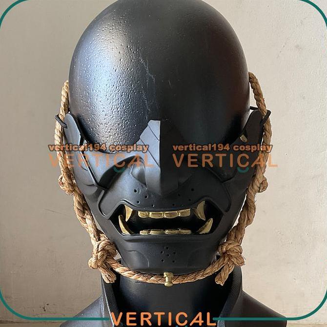 3DEBOZZSKA - COSPLAY GHOST OF TSUSHIMA MASK TOPENG JIN SAKAI ONI JEPANG HANNYA MENPO JEPANG TECHWEAR
