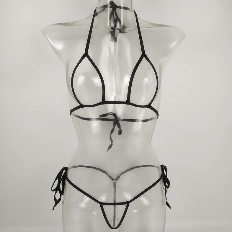 Hemat Set G String  Dan Bra Bertali Transparan Sg035